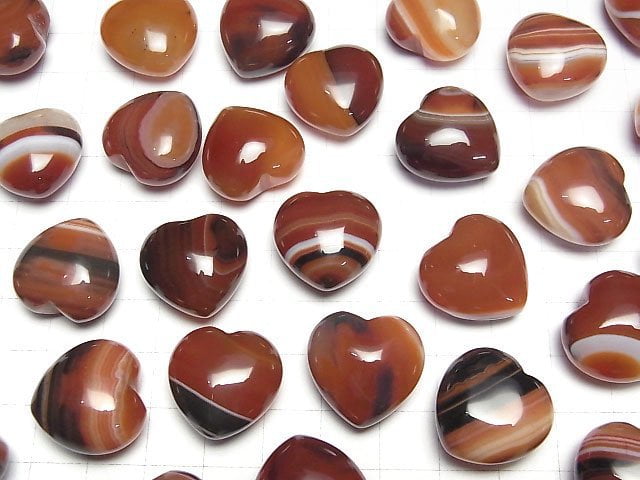 Karnelian, Sardonyx unbohrtes Herz 19x20mm 2Stück