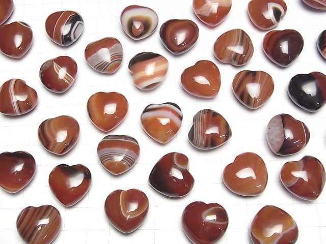 Karnelian, Sardonyx halb gebohrtes Herz 19x20mm 2Stück