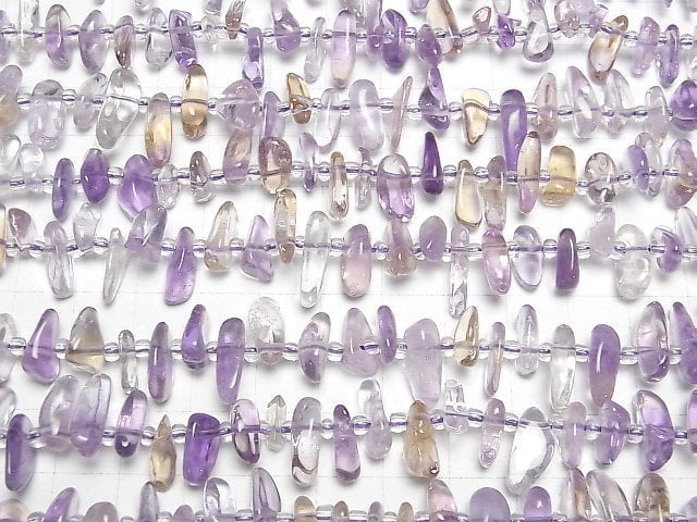 Amethyst xCitrine AAA- Nugget mit oben gebohrtem Loch 1Strang Perlen (ca. 15 Zoll/37 cm)