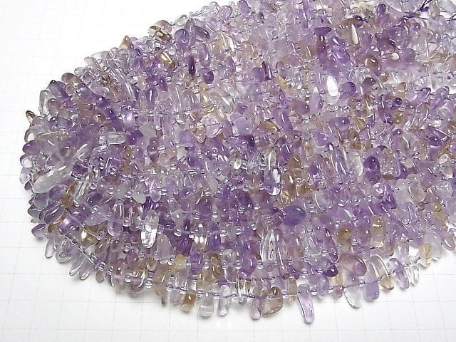 Amethyst xCitrine AAA- Nugget mit oben gebohrtem Loch 1Strang Perlen (ca. 15 Zoll/37 cm)