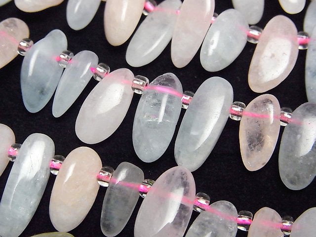 Beryl Mix (Multicolor Aquamarine) AA++ Nugget Top Side Drilled Hole 1strand beads (aprx.15inch/36cm)