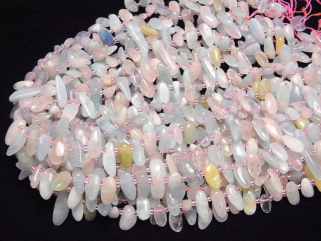 Berylmix (Multicolor Aquamarin) AA++ Nugget mit oben gebohrtem Loch 1Strang Perlen (ca. 15 Zoll/36 cm)