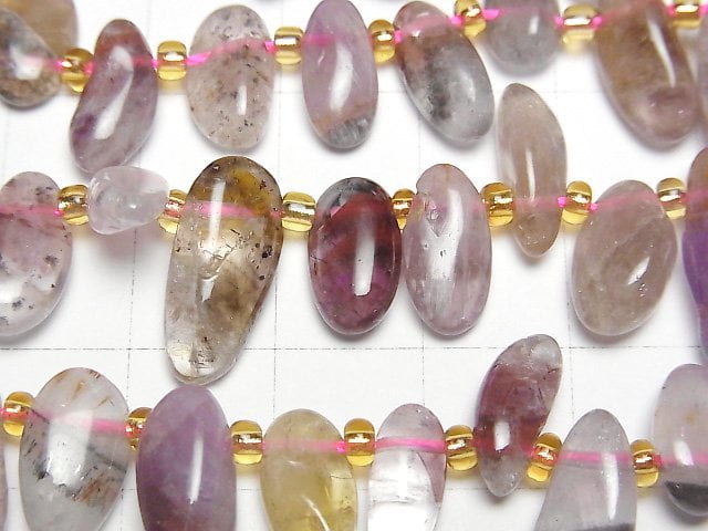Elestial Quartz AA++ Nugget Top Side Drilled Hole 1strand beads (aprx.15inch/37cm)