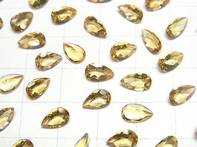 Hochwertiger Heliodor AAA Lose Steine Tropfenform Facettiert 8x5mm 2 Stück