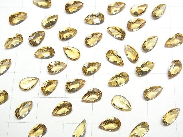 Hochwertiger Heliodor AAA Lose Steine Tropfenform Facettiert 8x5mm 2 Stück