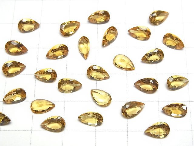 Hochwertiger Heliodor AAA Lose Steine Tropfenform Facettiert 8x5mm 2 Stück