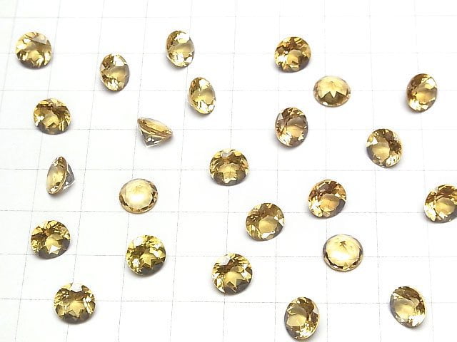 Hochwertiger Heliodor AAA Lose Steine Rund Facettiert 8x8mm 1 Stück