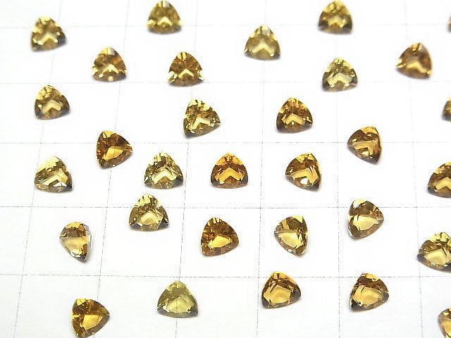 Hochwertiger Heliodor AAA Lose Steine Dreieckform Facettiert 5x5mm 3 Stück