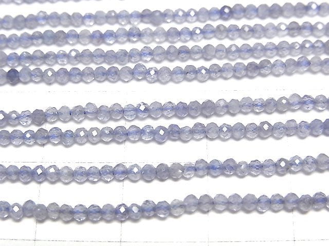High Quality! Tanzanite AAA- Semi-Faceted Round 2mm 1strand beads (aprx.15inch/37cm)