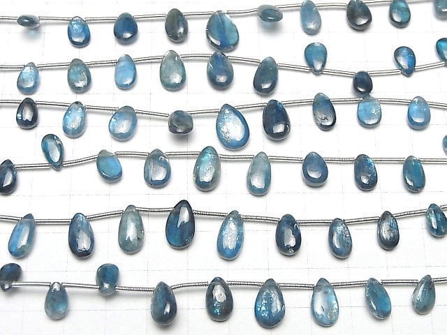 Indigo-Blauer Kyanit AA++ Birnenform (glatt) halb oder 1Strang Perlen (12Stk)