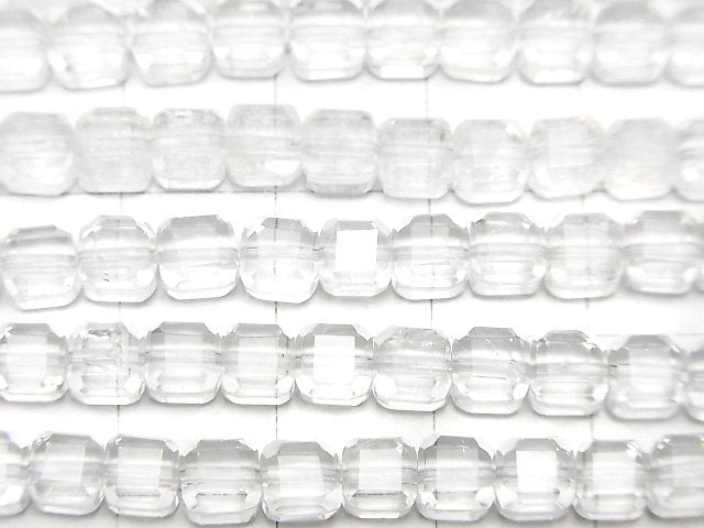 高品質!AA++級水晶 方塊形狀 5x5x5公釐 半串或一串珠子 (約15英吋/37公分)