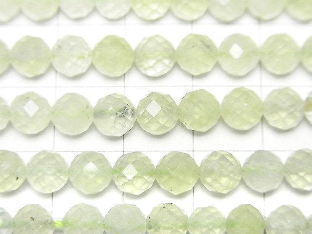 High Quality! Prehnite AAA- Faceted Round 6mm 1strand beads (aprx.15inch/36cm)