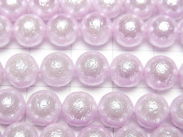 Shell Pearl (Sugar Pearl) Pink Round 8mm 1strand beads (aprx.15inch/38cm)
