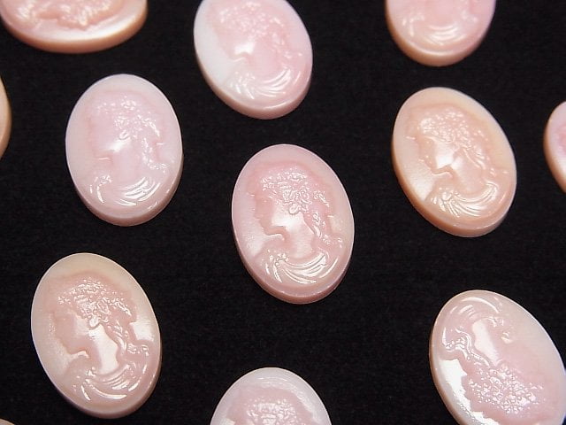 高品質女王鳳螺殼 AAA 女性雕刻未鑽孔橢圓形硬幣 14x10mm 1顆