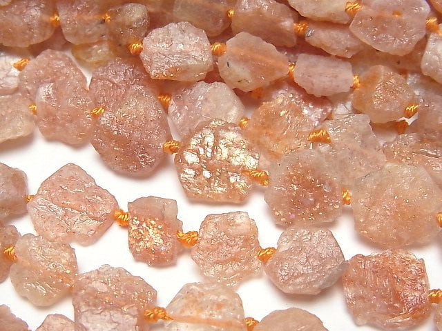 Sunstone AA Slice Nugget 1strand beads (aprx.15inch/38cm)