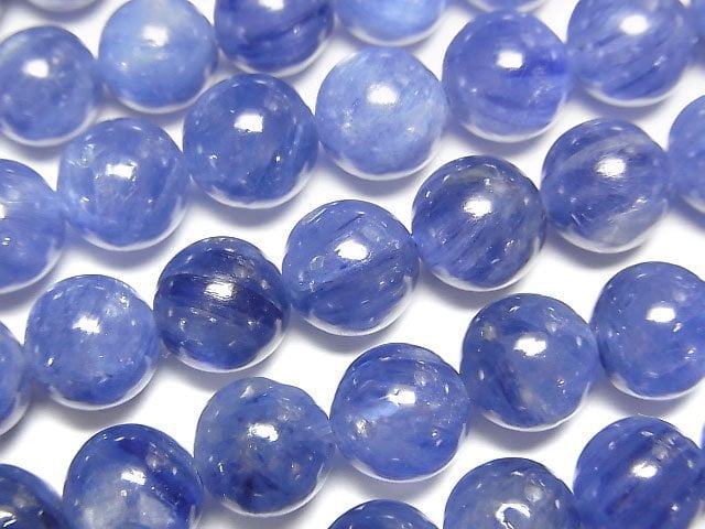 藍晶石 AAA 圓珠 8毫米 1/4或1串珠子 (約15英吋/36公分)