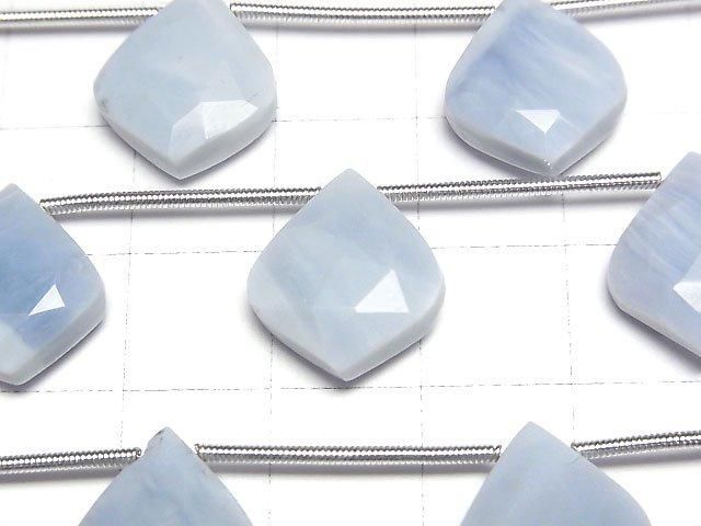 藍蛋白石 AA++ 變形刻面梨形珠子 1串 (約4英寸/10公分)