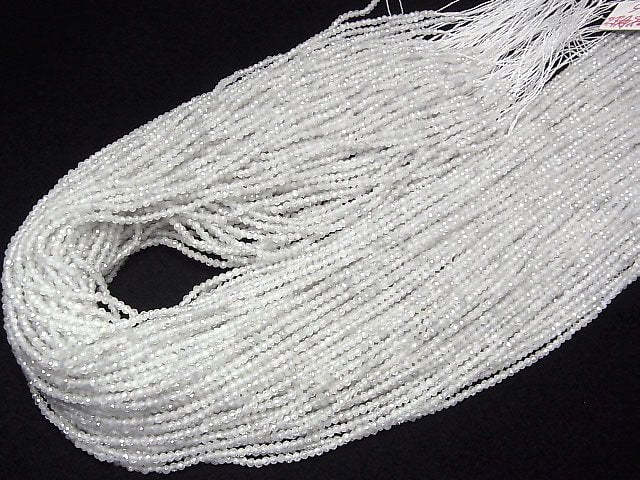 Hochwertig! Natürlicher Zirkon AA+ facettierte Runde 2mm 1Strang Perlen (ca. 15 Zoll/37 cm)