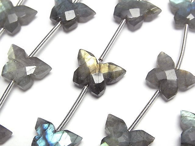 Labradorite AA++ butterfly shape 1strand beads (aprx.4inch/10cm)