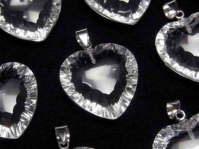 High Quality Crystal AAA Heart cut Pendant 20x20mm Silver925 1pc