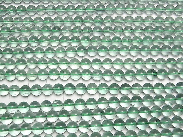 Hochwertige grüne Fluorit AAA rund 6.5mm halb oder 1Strang Perlen (ca. 15 Zoll/38 cm)