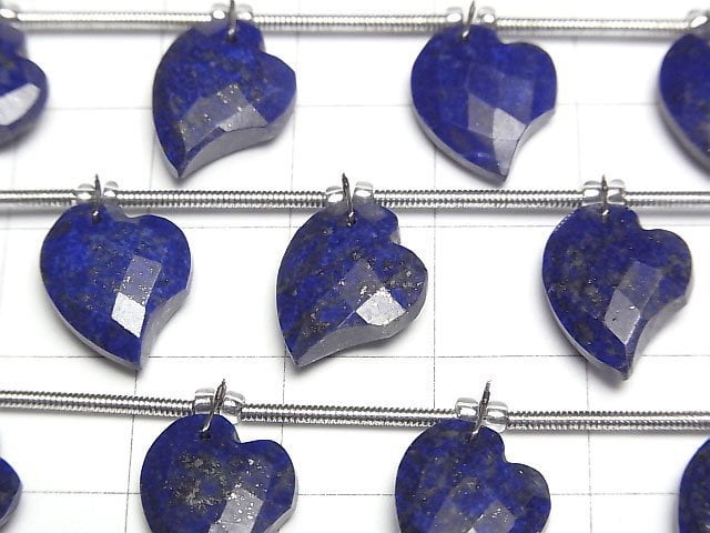 Lapislazuli AA++ Heart cut 13x10mm half or 1strand beads (6pcs)