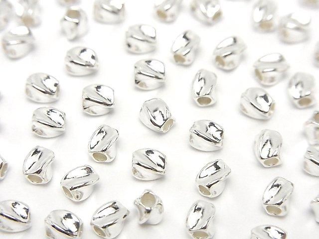 Silver925 Twist Tube 4x3x3mm No coating 4pcs