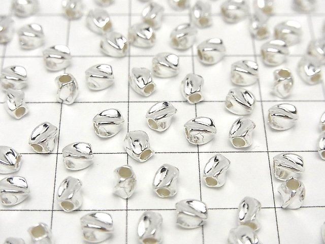 Silver925 Twist Tube 4x3x3mm No coating 4pcs