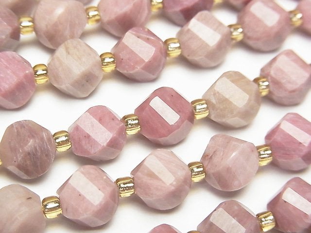High Quality! Siliceous Schist AA Twist x Multiple Facets 8x7x7mm 1strand beads (aprx.15inch/36cm)
