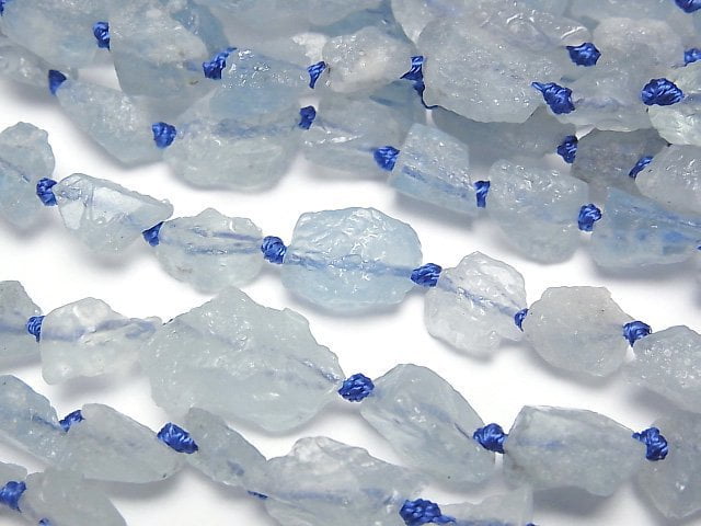Aquamarine AA Rough Rock Nugget 1strand beads (aprx.15inch/38cm)