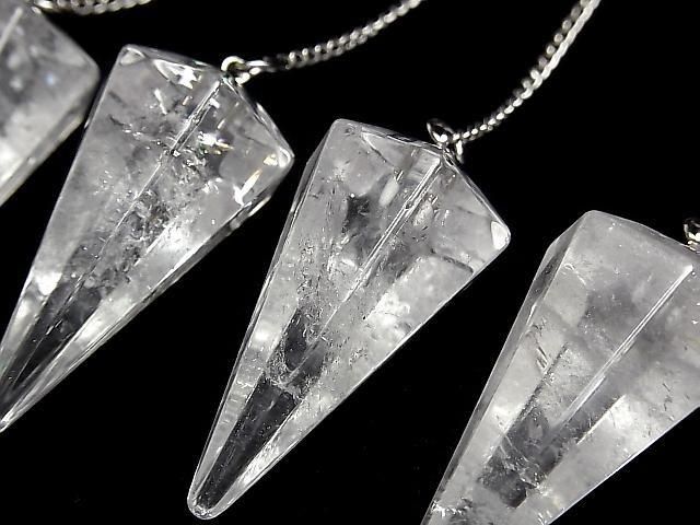 Crystal AA++ Pendulum 36x19x19mm with Chain (1pc)