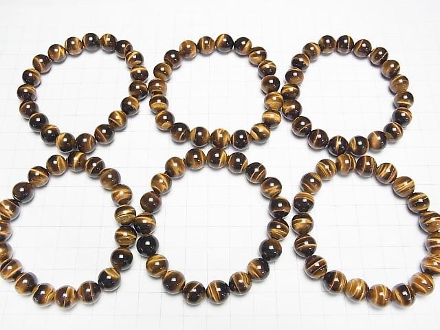 Gelber Tigerauge AAA Rund 10mm Armband