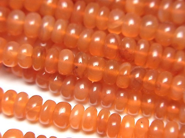 Carnelian AAA Rondelle 1strand beads (aprx.15inch/38cm)
