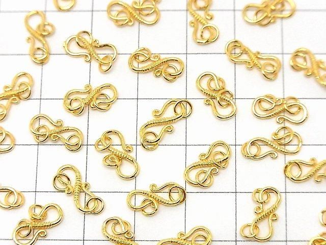 Silver 925 Jump Ring with S Hook, 18KGP (1pc)