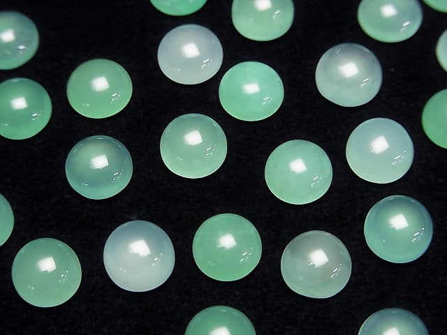 Chrysopras AAA- runder Cabochon 7x7mm 1 Stück