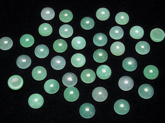 Chrysopras AAA- runder Cabochon 8x8mm 1 Stück