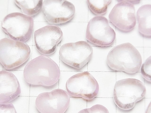 High Quality Morganite AAA- Half Drilled Hole Heart Size Mix 3pcs