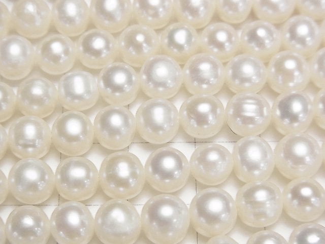 Fresh Water Pearl AA++ Potato 7mm White 1strand beads (aprx.14inch/35cm)