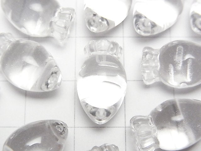 Crystal AAA Half Drilled Hole Carrot Motif 17x10mm 1pc