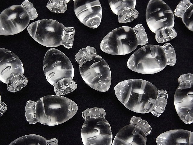 Kristall AAA Halb Durchbohrtes Loch Karottenmotiv 17x10mm 1Stück