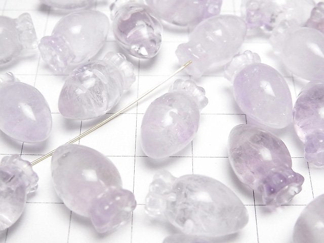 Amethyst AA++ Halb Durchbohrtes Loch Karottenmotiv 17x10mm 1Stück
