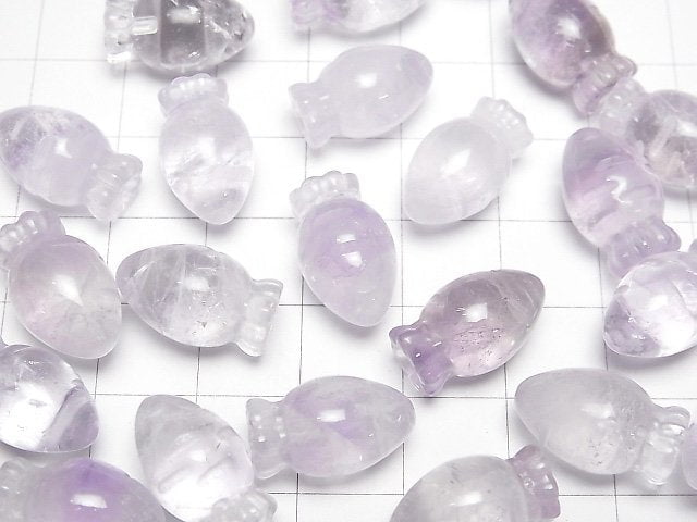 Amethyst AA++ Halb Durchbohrtes Loch Karottenmotiv 17x10mm 1Stück