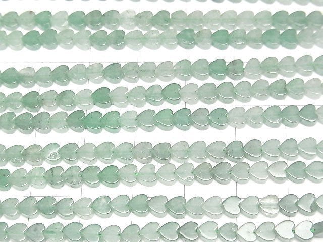Grüner Abechurine vertikales Loch Herz 4x4mm 1 Strang Perlen (ca. 15 Zoll/36 cm)