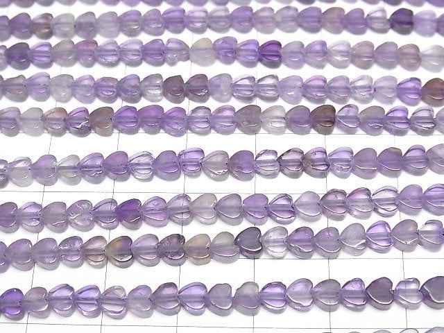 Amethyst AA vertikales Loch Herz 4x4mm 1 Strang Perlen (ca. 15 Zoll/36 cm)