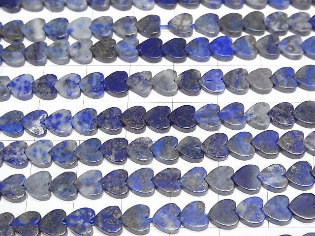 Lapislazuli AA vertikales Loch Herz 6x6mm 1 Strang Perlen (ca. 15 Zoll/36 cm)