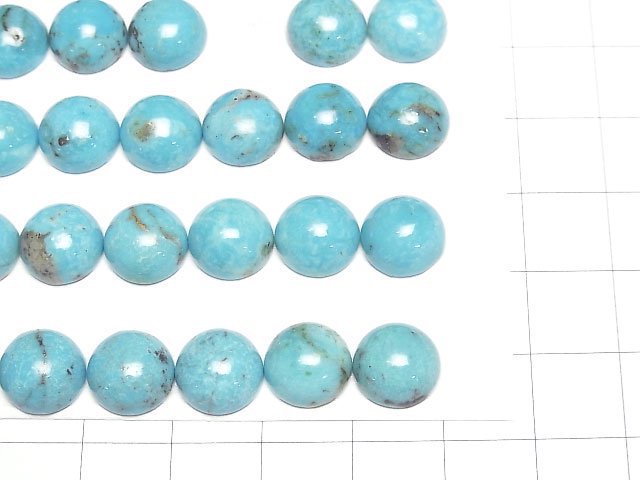 Türkis AA++ runder Cabochon 10x10mm 1 Stück