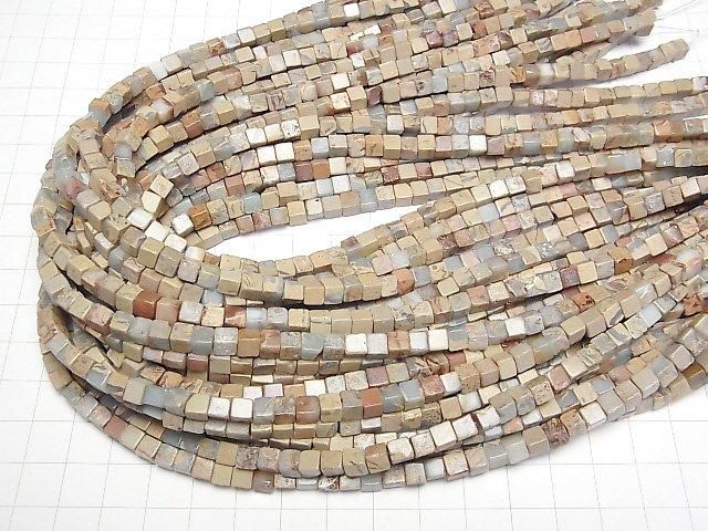 Impression Jasper Würfel 4,5x4,5x4,5mm 1 Strang Perlen (ca. 15 Zoll/36 cm)