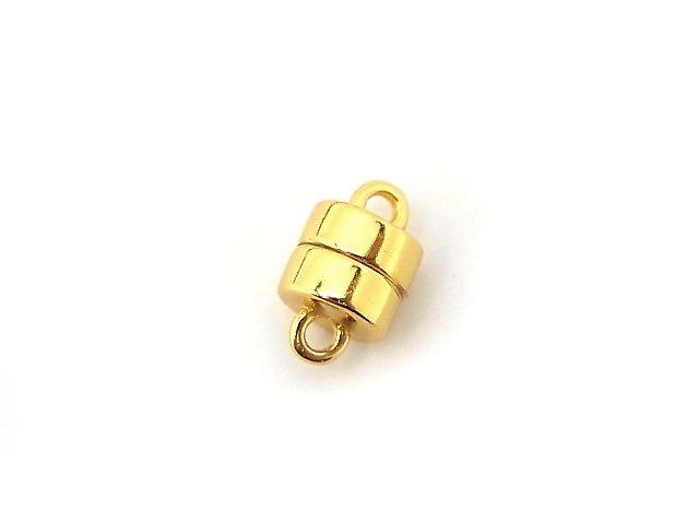 Silver 925 magnetic clasp, 9x5.5x5.5mm, 18KGP, 1 pair