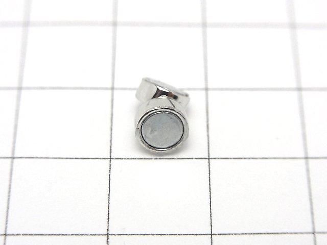 Silver 925 Magnetic Clasp 9x5.5x5.5mm Rhodium Plated 1 pair