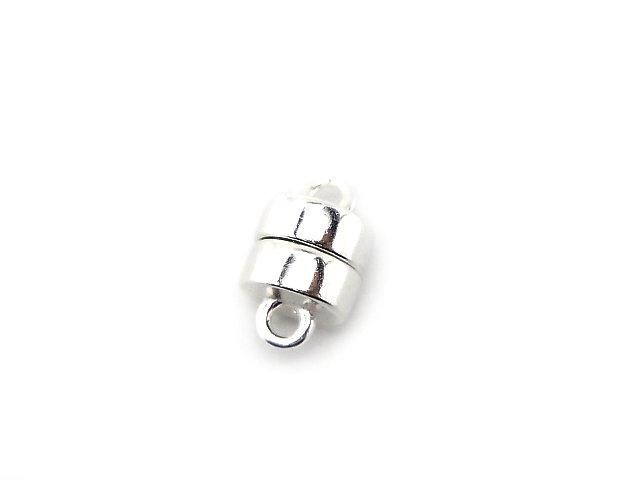 Silver 925 magnetic clasp, 9x5.5x5.5mm, no coating, 1 pair